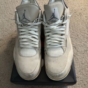 Nike Air Jordan 4 x Off-White Sail SP Cream Women's Size 13.5: Mens Size 12